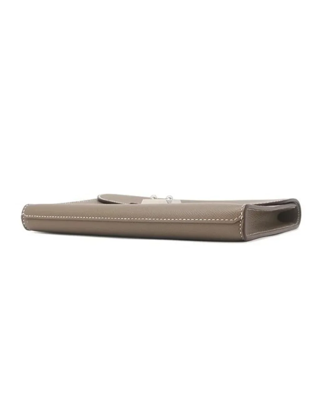 Hermes Clutch Sac a Depeche 24 Veau Epsom Etoupe Silver
